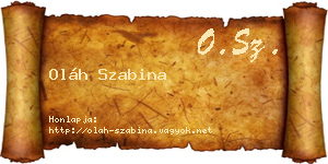 Oláh Szabina névjegykártya