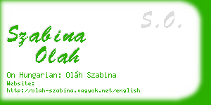szabina olah business card